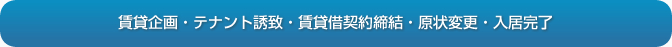 賃貸企画・テナント誘致・賃貸借契約締結・原状変更・入居完了