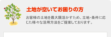 土地が空いてお困りの方