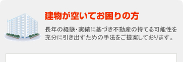 建物が空いてお困りの方